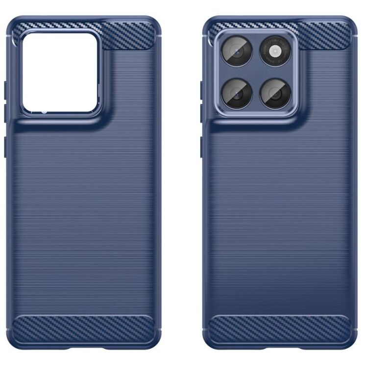 Защитный чехол UniCase Carbon для Motorola Edge 60 / Edge 60 Fusion - Blue: фото 2 из 12