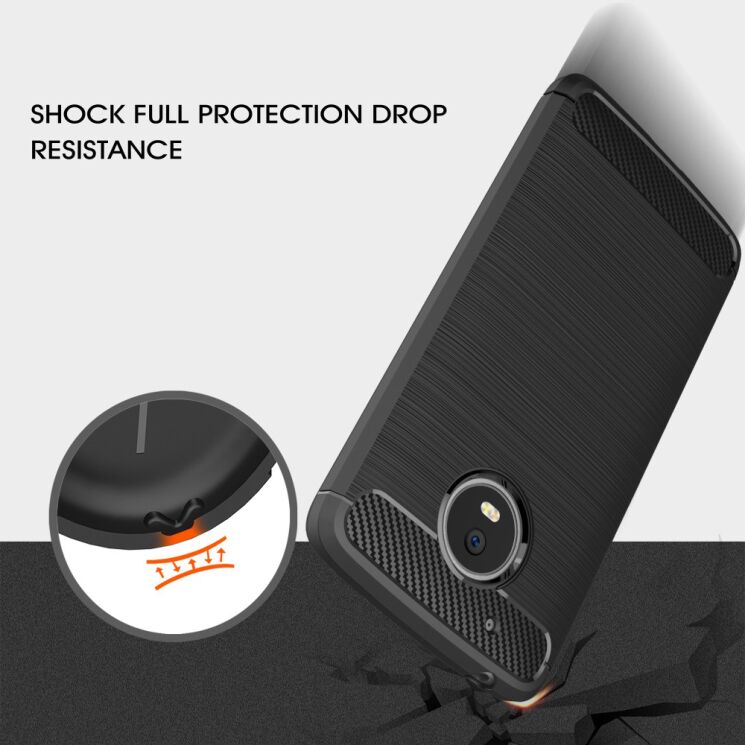Защитный чехол UniCase Carbon для Motorola Moto G5 - Black: фото 8 из 10