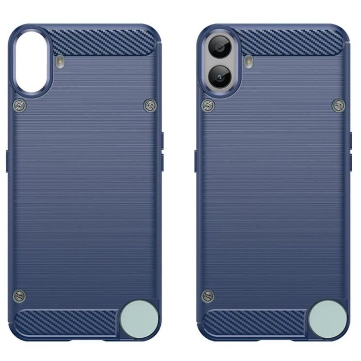 Защитный чехол UniCase Carbon для Nothing CMF Phone 1 - Blue: фото 3 из 9