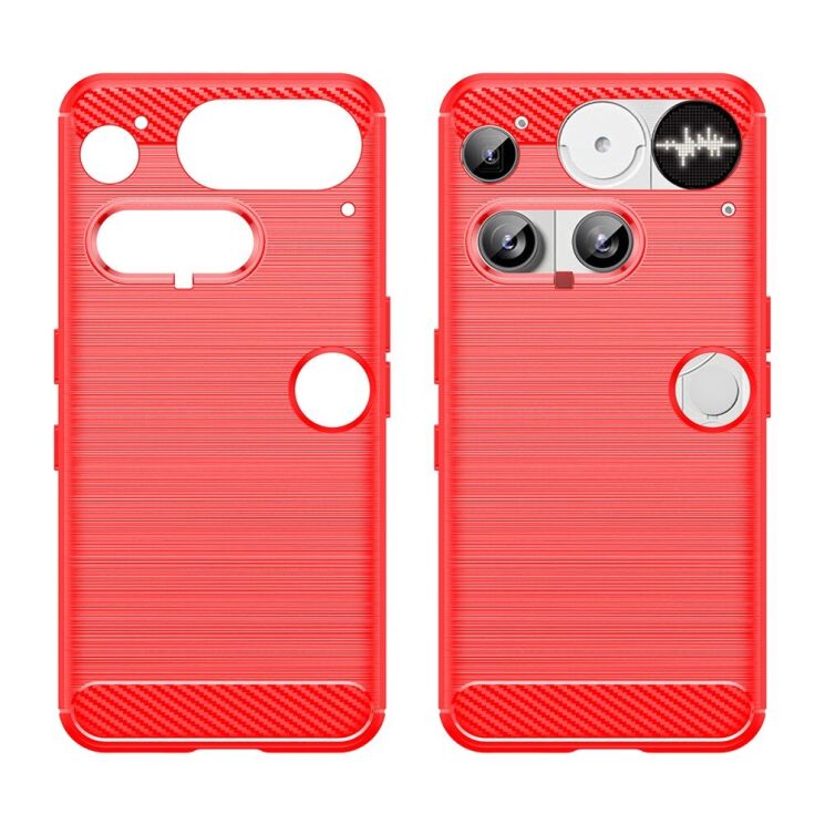 Защитный чехол UniCase Carbon для Nothing Phone (3) - Red: фото 2 из 8