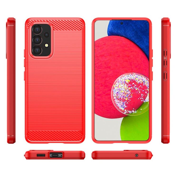Защитный чехол UniCase Carbon для Samsung Galaxy A53 (A536) - Red: фото 2 из 10