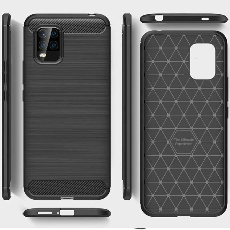 Защитный чехол UniCase Carbon для Xiaomi Mi 10 Lite - Dark Blue: фото 7 из 9