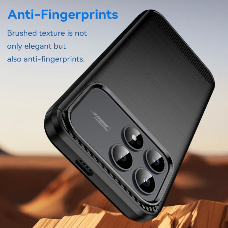 Захисний чохол UniCase Carbon для Xiaomi Poco F8 Pro - Black: фото 4 з 8