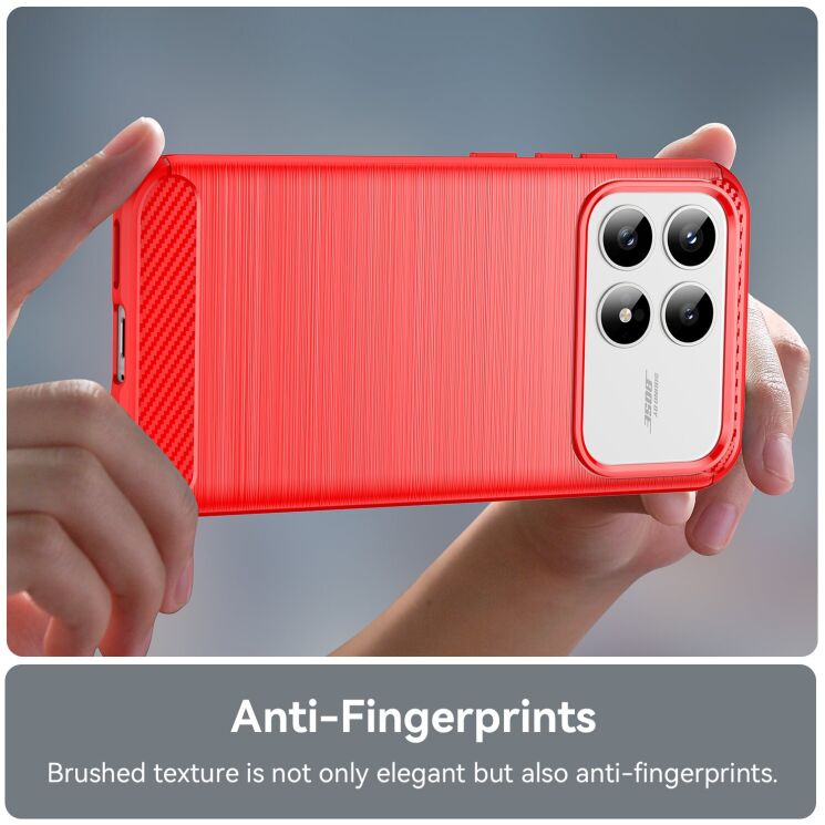 Захисний чохол UniCase Carbon для Xiaomi Poco F8 Pro - Black: фото 6 з 8