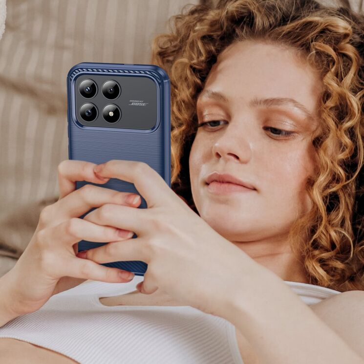 Захисний чохол UniCase Carbon для Xiaomi Poco F8 Pro - Black: фото 8 з 8