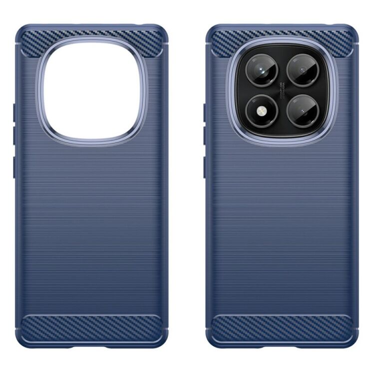Защитный чехол UniCase Carbon для Xiaomi Redmi Note 14 Pro - Blue: фото 2 из 8