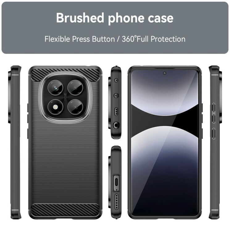 Защитный чехол UniCase Carbon для Xiaomi Redmi Note 14 Pro - Blue: фото 8 из 8