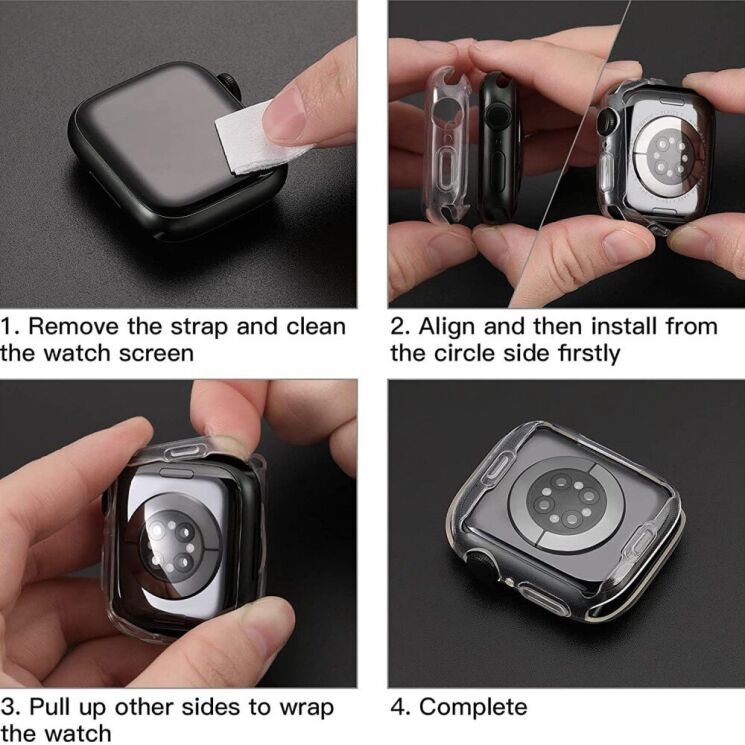 Захисний чохол UniCase Air Cover для Apple Watch 41 mm (7 / 8 / 9 Series) - Transparent: фото 8 з 8