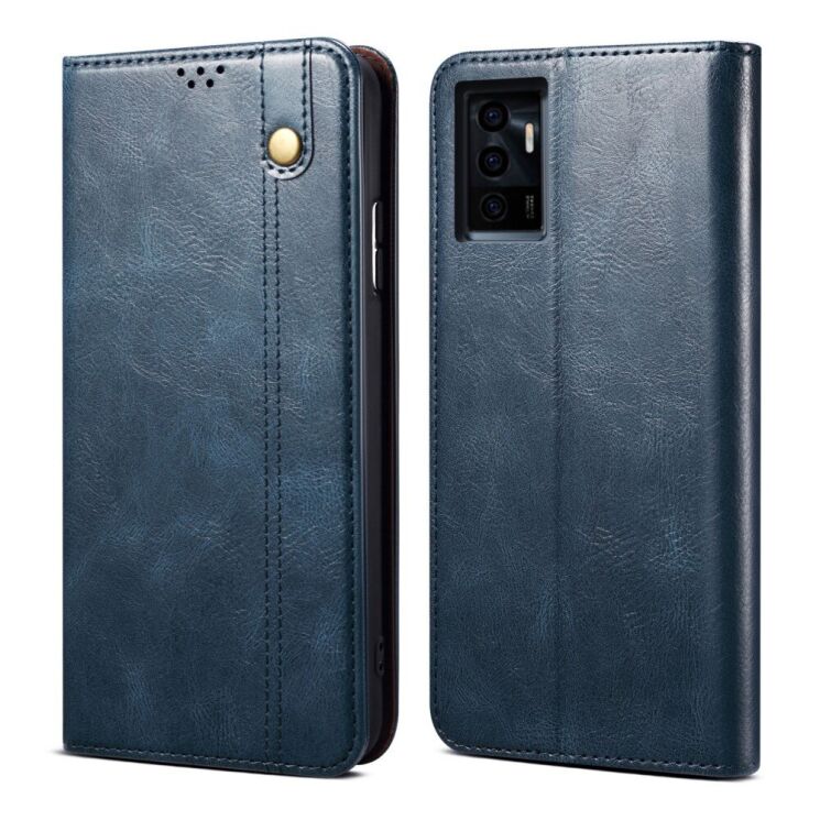 Защитный чехол UniCase Leather Wallet для VIVO V23e - Blue: фото 1 из 6