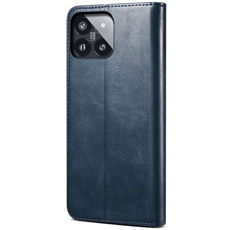 Защитный чехол UniCase Leather Wallet для Xiaomi 14 Pro - Blue: фото 6 из 7
