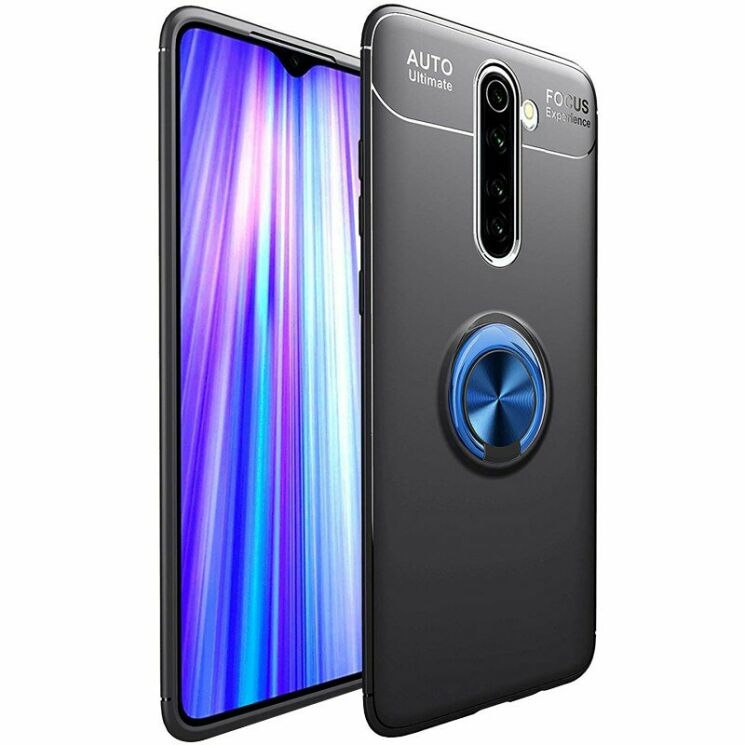 Захисний чохол UniCase Magnetic Ring для Realme X2 Pro - Black / Blue: фото 1 з 1
