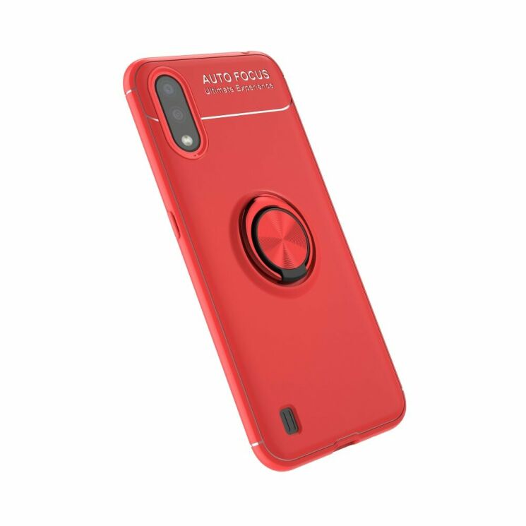 Захисний чохол UniCase Magnetic Ring для Samsung Galaxy A01 (A015) - Red: фото 1 з 12