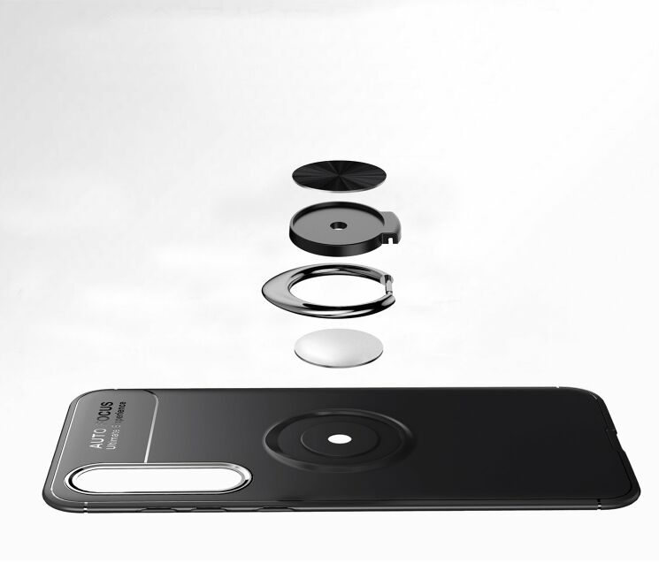 Защитный чехол UniCase Magnetic Ring для Xiaomi Mi 9 SE - Black / Red: фото 6 из 12