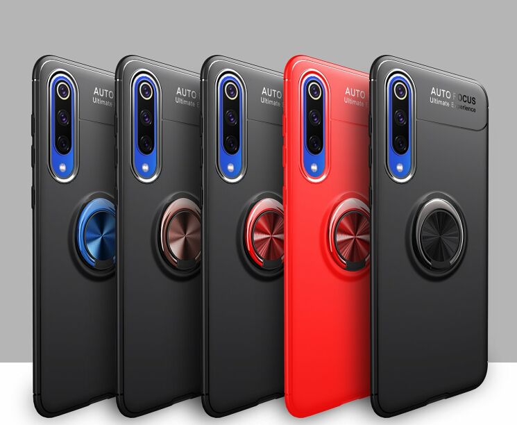 Защитный чехол UniCase Magnetic Ring для Xiaomi Mi 9 SE - Black / Red: фото 11 из 12