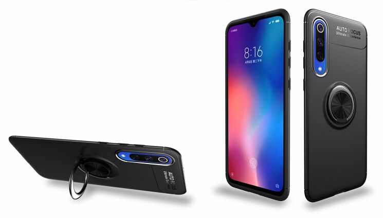 Защитный чехол UniCase Magnetic Ring для Xiaomi Mi 9 SE - Black / Red: фото 9 из 12