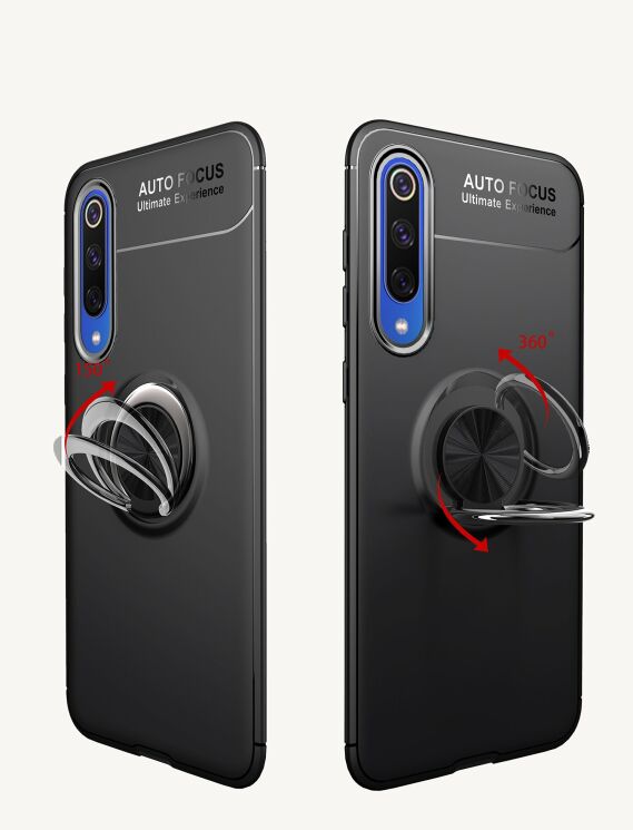 Защитный чехол UniCase Magnetic Ring для Xiaomi Mi 9 SE - Black / Red: фото 12 из 12