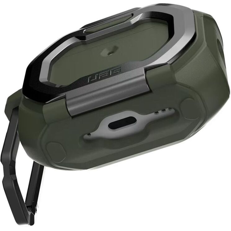 Защитный чехол URBAN ARMOR GEAR Monarch MagStand для AirPods Pro 3 (104131117233) - Drab / Silver: фото 7 из 13