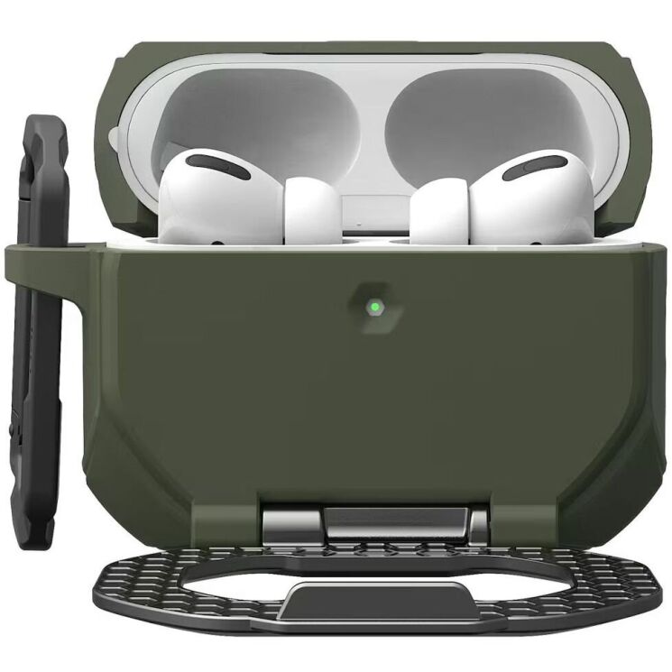Защитный чехол URBAN ARMOR GEAR Monarch MagStand для AirPods Pro 3 (104131117233) - Drab / Silver: фото 2 из 13
