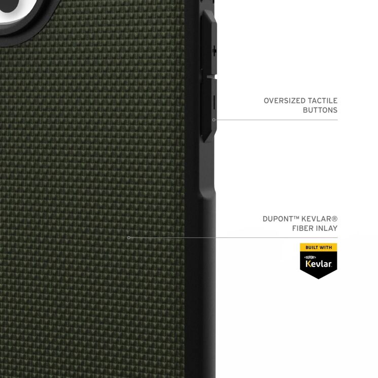 Защитный чехол URBAN ARMOR GEAR (UAG) Metropolis LT MagSafe для Apple iPhone 16 Pro - Kevlar Olive: фото 9 из 11
