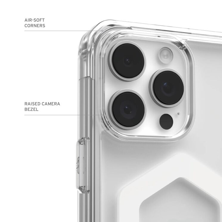 Захисний чохол URBAN ARMOR GEAR (UAG) Plyo MagSafe для Apple iPhone 16 Pro - Ice / White: фото 6 з 10