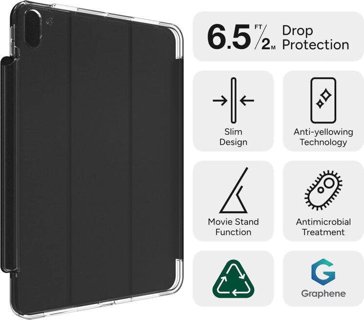 Захисний чохол Zagg Gear4 Crystal Palace (FT) для Apple iPad Air 13 M3/M2 (2025/2024) 702314542 - Black: фото 10 з 11