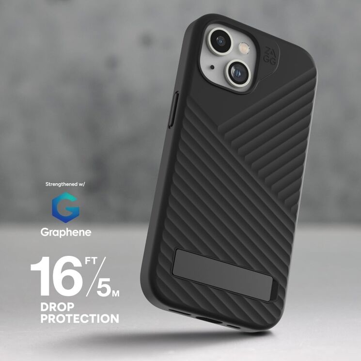 Захисний чохол Zagg Gear4 Denali Snap with Kickstand для Apple iPhone 15 (702312336 / 702312716) - Black: фото 14 з 16