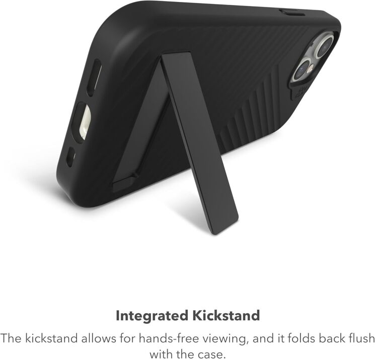 Захисний чохол Zagg Gear4 Denali Snap with Kickstand для Apple iPhone 15 (702312336 / 702312716) - Black: фото 11 з 16