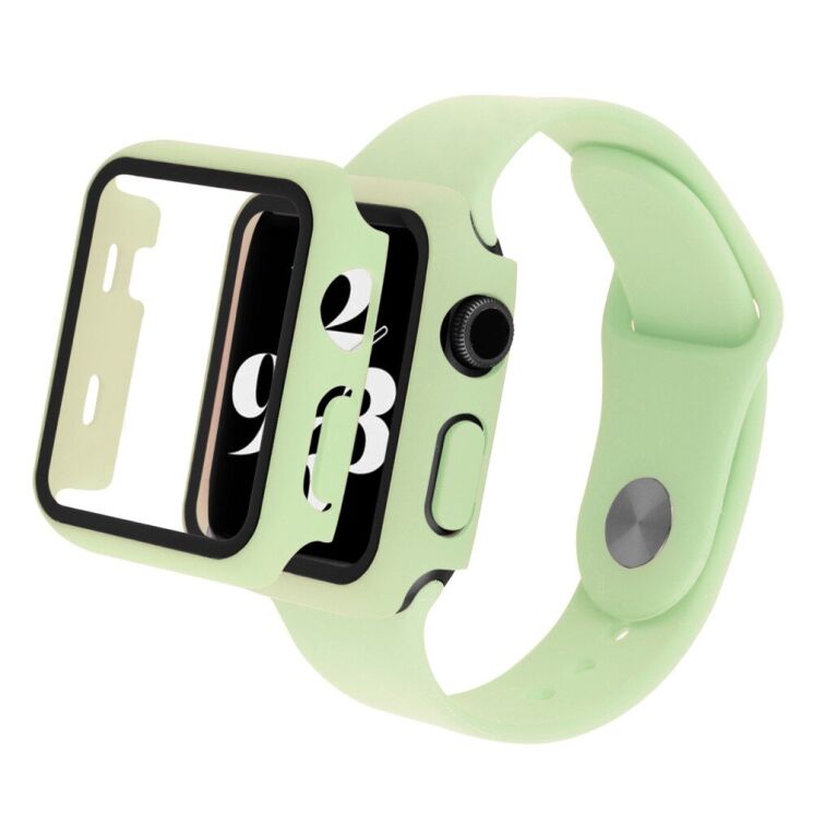 Захисний комплект Deexe Protective Kit для Apple Watch 41 mm (7 / 8 / 9 Series) - Light Green: фото 1 з 8
