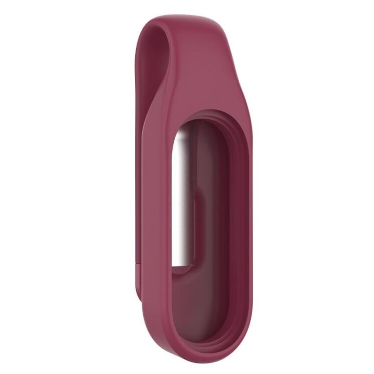 Зажим Deexe Silicone Clip для Xiaomi Mi Band 5 / Mi Band 6 / Mi Band 7 - Wine Red: фото 2 из 8