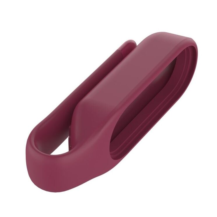 Зажим Deexe Silicone Clip для Xiaomi Mi Band 5 / Mi Band 6 / Mi Band 7 - Wine Red: фото 5 из 8
