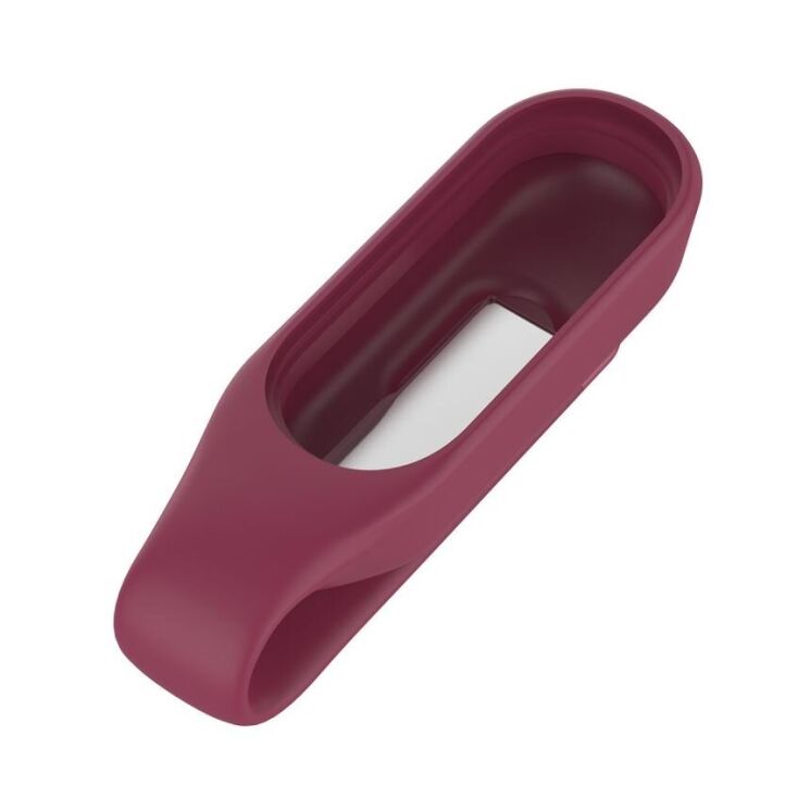 Зажим Deexe Silicone Clip для Xiaomi Mi Band 5 / Mi Band 6 / Mi Band 7 - Wine Red: фото 3 из 8