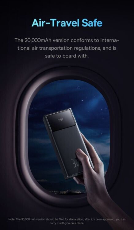 Внешний аккумулятор Baseus Star-Lord Digital Display 30W (30000mAh) P10022905113-00 - Black: фото 18 из 21