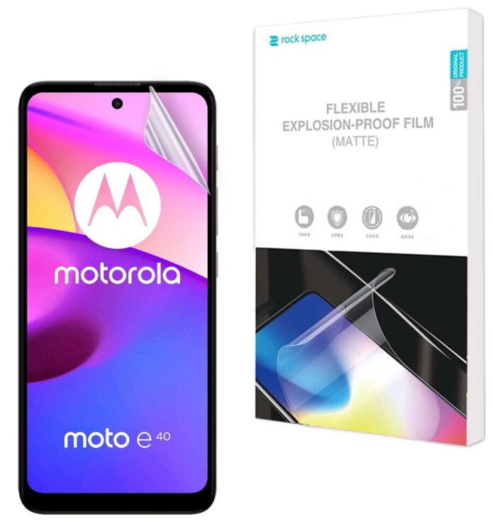 Антибликовая пленка на экран RockSpace Explosion-Proof Matte для Motorola Moto E40: фото 1 из 8