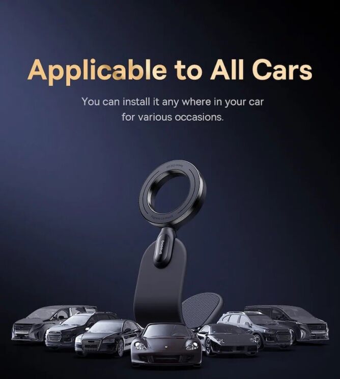 Автомобільний тримач Baseus C02 Go Series (C40165500111-00) - Black: фото 12 з 19