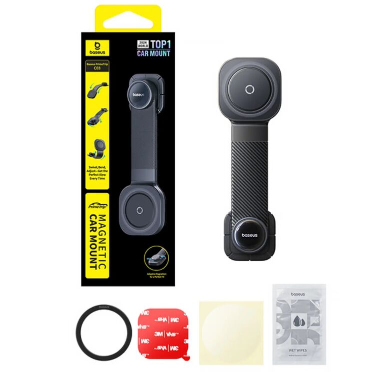 Автомобільний тримач Baseus PrimeTrip C03 Magnetic (C00136) - Cosmic Black: фото 7 з 15