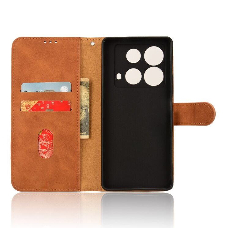 Чехол Deexe Classic Wallet для Infinix Note 40 - Brown: фото 4 из 6