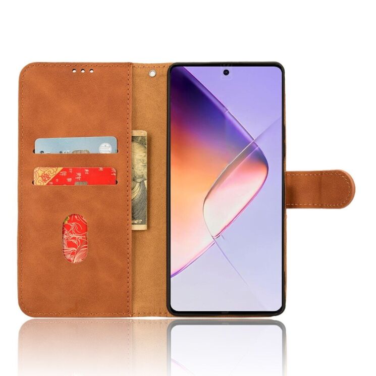 Чехол Deexe Classic Wallet для Infinix Note 40 - Brown: фото 2 из 6