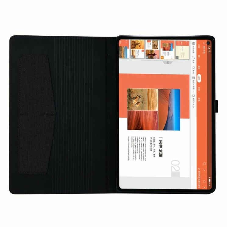 Чехол Deexe Cloth Style для Lenovo Tab M10 Plus 1/2 Gen (TB-X606) - Black: фото 2 из 6