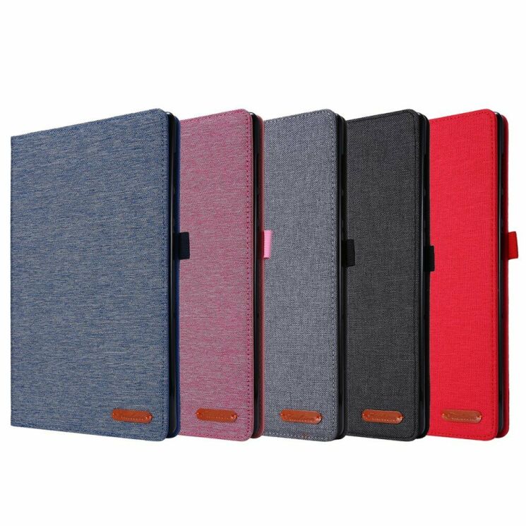 Чехол Deexe Cloth Style для Lenovo Tab M10 Plus 1/2 Gen (TB-X606) - Black: фото 6 из 6