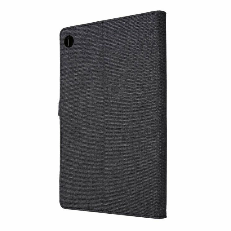 Чехол Deexe Cloth Style для Lenovo Tab M10 Plus 1/2 Gen (TB-X606) - Black: фото 4 из 6