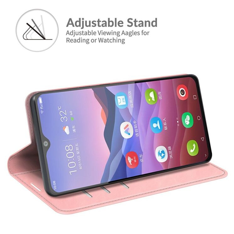 Чохол Deexe Core Wallet для ZTE Blade V2020 Smart - Pink: фото 5 з 11