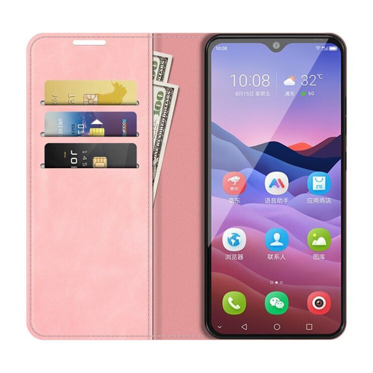 Чохол Deexe Core Wallet для ZTE Blade V2020 Smart - Pink: фото 4 з 11