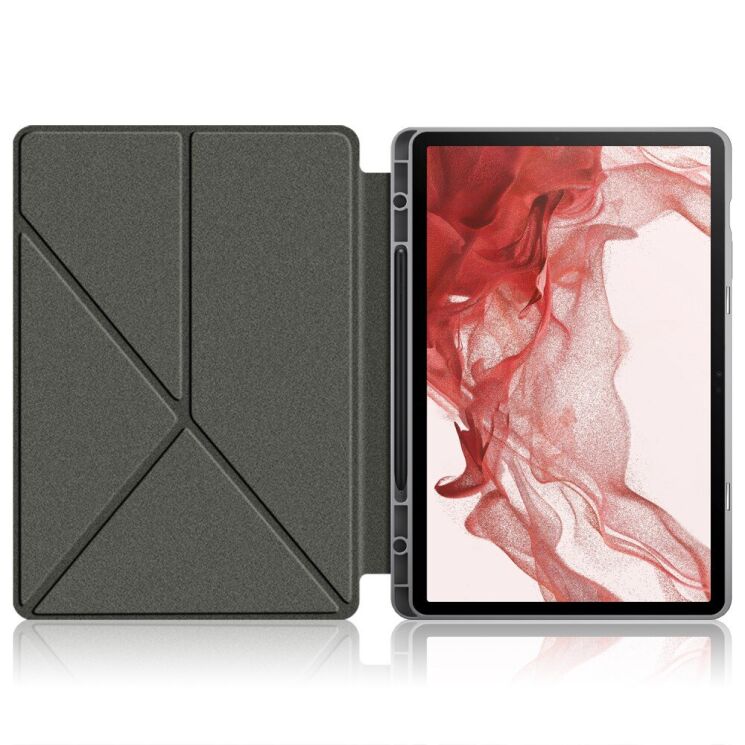 Чехол Deexe Origami Case для Samsung Galaxy Tab S9 Plus / S10 Plus (X810/816/820/826) - Grey: фото 2 из 7