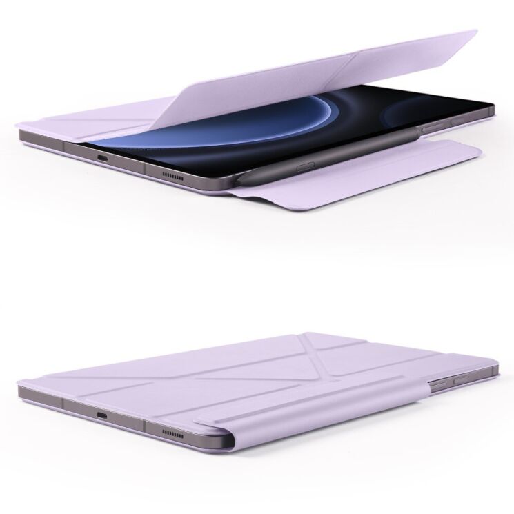 Чeхол Deexe Origami Series для Samsung Galaxy Tab S9 / S9 FE / S10 FE (X710/716/510/516/520/526) - Purple: фото 6 из 12