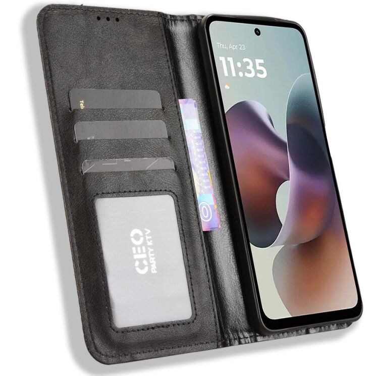 Чохол Deexe Retro Style для Motorola Moto G56 - Black: фото 7 з 16