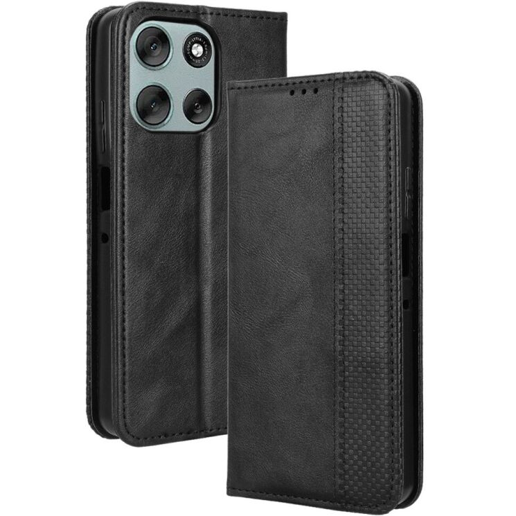 Чохол Deexe Retro Style для Motorola Moto G56 - Black: фото 1 з 16