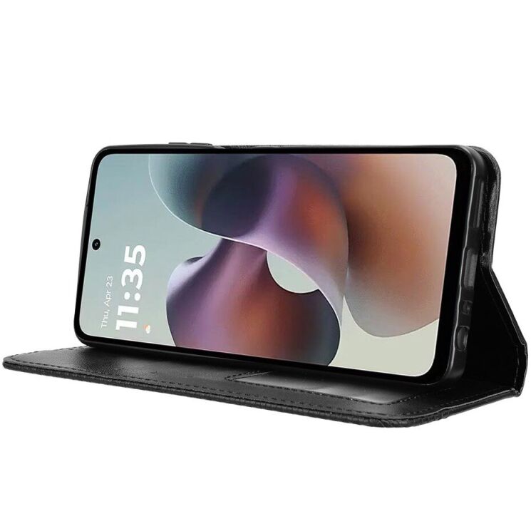 Чохол Deexe Retro Style для Motorola Moto G56 - Black: фото 2 з 16