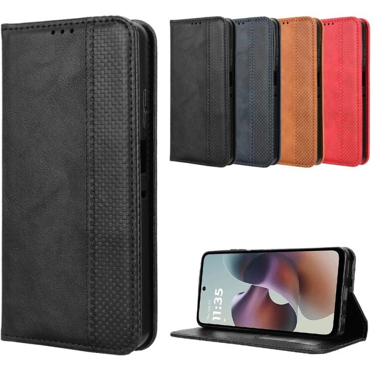 Чохол Deexe Retro Style для Motorola Moto G56 - Black: фото 10 з 16
