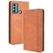 Чехол Deexe Retro Style для Motorola Moto G60 - Brown (286206Z)