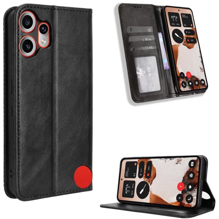 Чохол Deexe Retro Style для Nothing CMF Phone 2 Pro - Black: фото 2 з 18